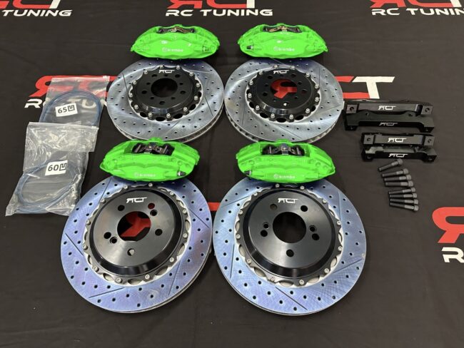 BMW CALIPERS BREMBO KIT BIG BRAKE KIT BBK 4 PISTON BRAKES UPGRADE FRONT REARS - Image 10