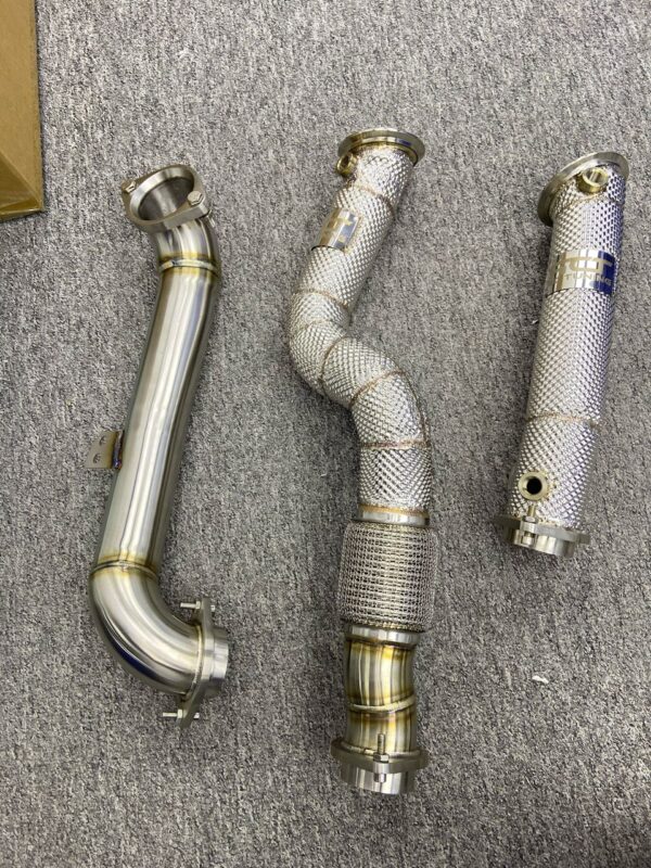 BMW M3 M4 Stainless Steel Catless Downpipes Exhaust G80 G82 2021+ - Image 3