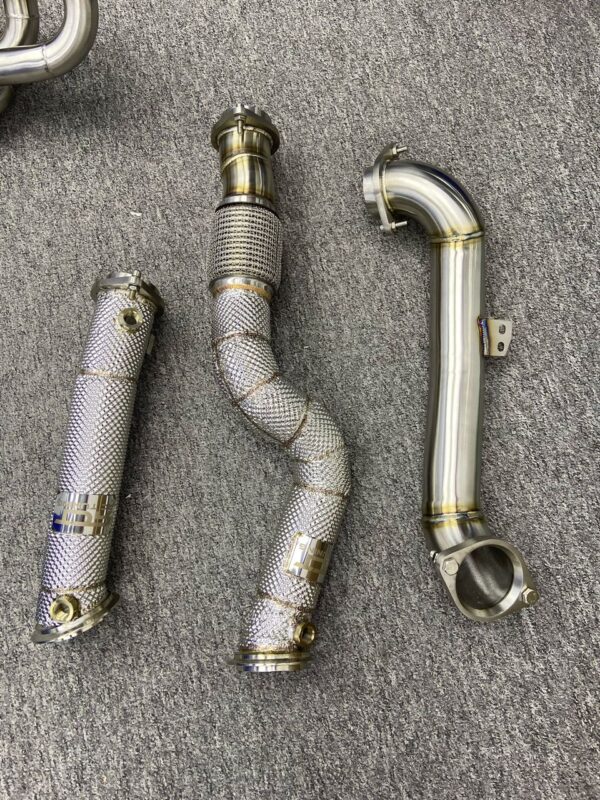 BMW M3 M4 Stainless Steel Catless Downpipes Exhaust G80 G82 2021+ - Image 2