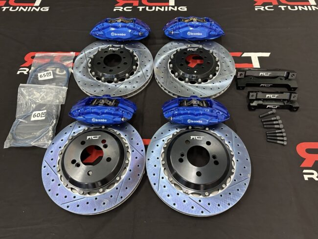 BMW CALIPERS BREMBO KIT BIG BRAKE KIT BBK 4 PISTON BRAKES UPGRADE FRONT REARS - Image 9