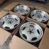 Mercedes Benz 18” Staggered Wheels W201 W124 W140 R129 Monoblock AMG Silver - Image 3