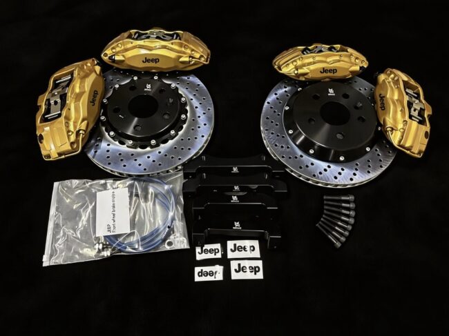 JEEP CALIPERS BREMBO KIT BIG BRAKE KIT BBK 4 PISTON BRAKES UPGRADE FRONT REARS