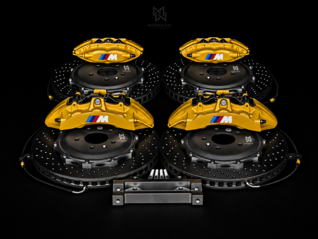 BMW CALIPERS BREMBO KIT BIG BRAKE KIT BBK 6+4 PISTON BRAKES UPGRADE CTS-V SAV