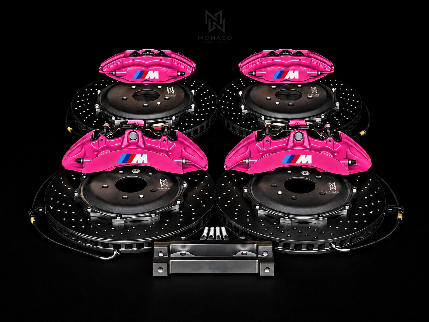 BMW CALIPERS BREMBO KIT BIG BRAKE KIT BBK 6+4 PISTON BRAKES UPGRADE CTS-V SAV - Image 10